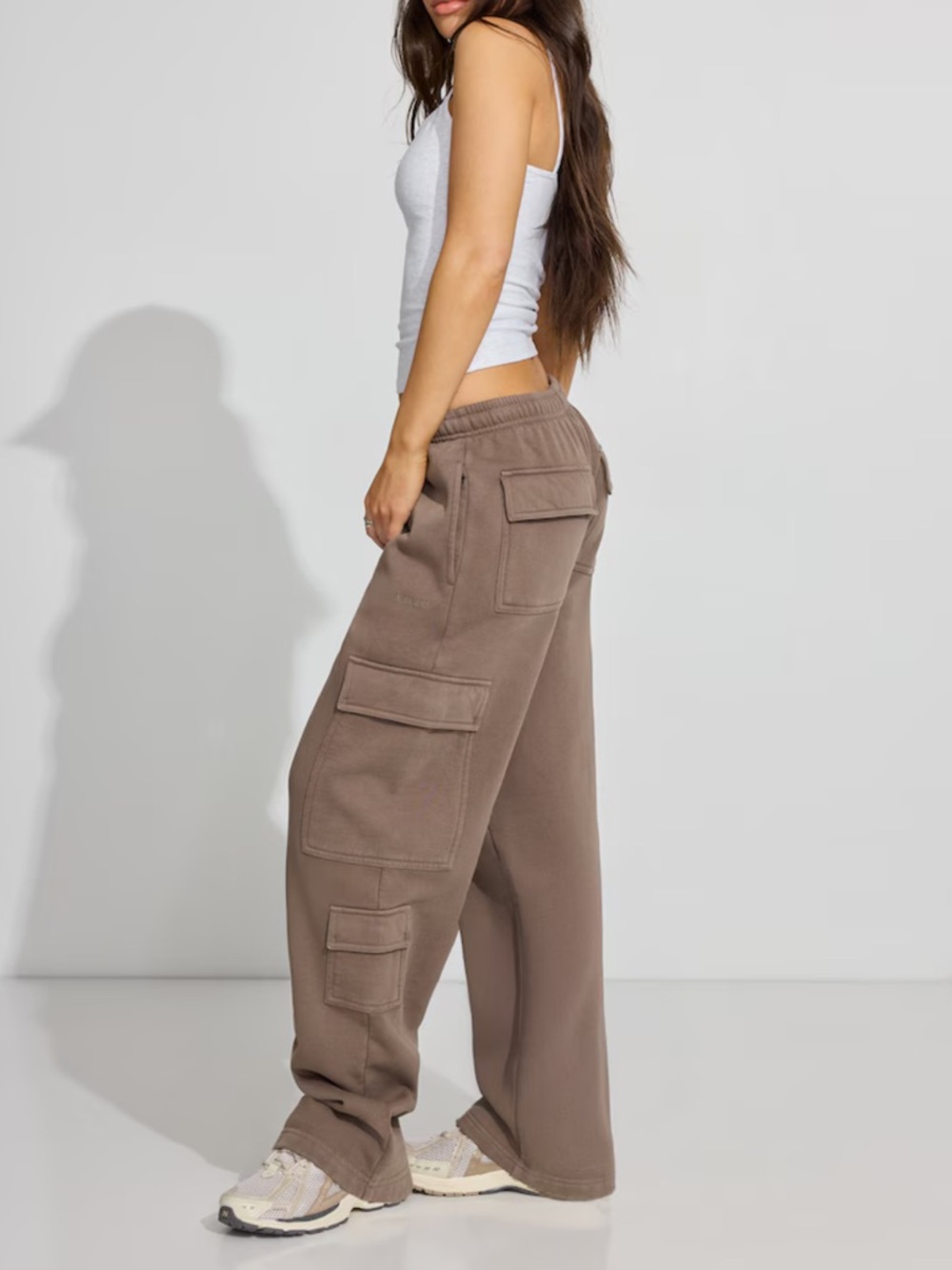 Garage UltraFleece Cargo Straight Sweatpants Wild Mushroom NWT Size M - Picture 2 of 8